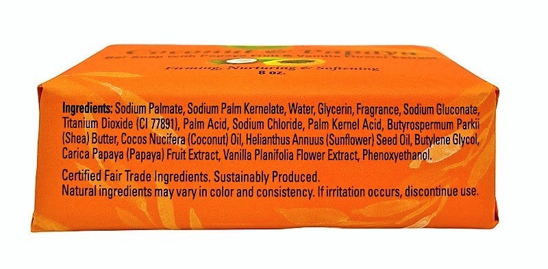 Coconut & Papaya Bar Soap 8 OZ.