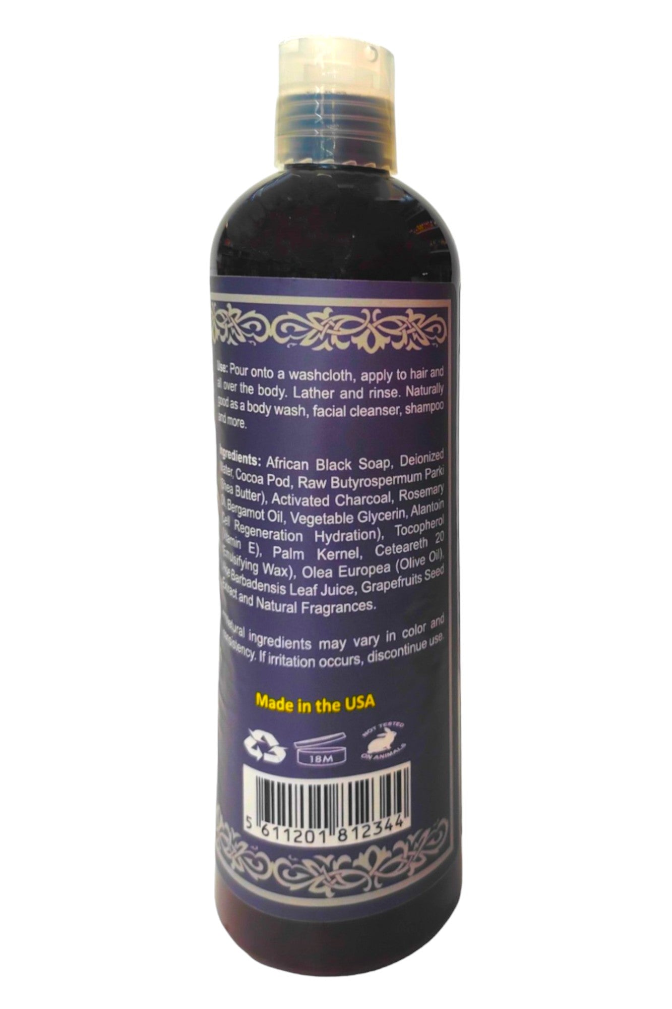 African Black Soap with Activated Charcoal