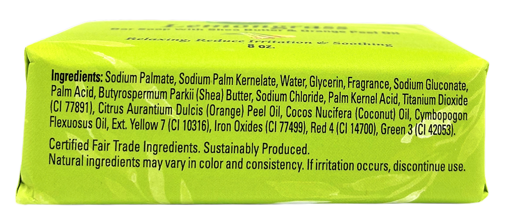Lemongrass Bar Soap 8 OZ.