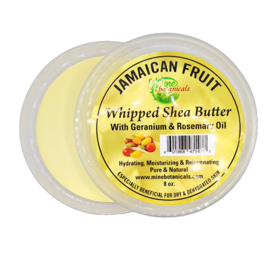 Promotional Jamaican Fruit Whipped Shea Butter with Geranium & Rosemary Oil 8oz