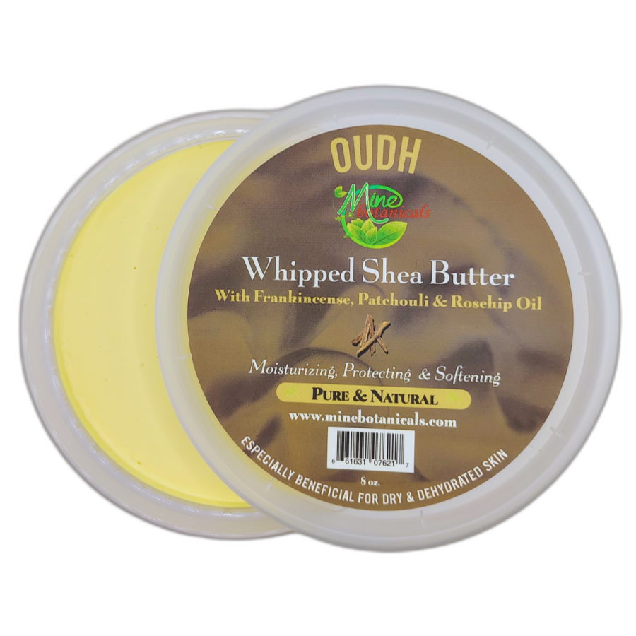 Promotional Oudh Whipped Shea Butter with Frankincense, Patchouli & Rosehip Oil 8oz