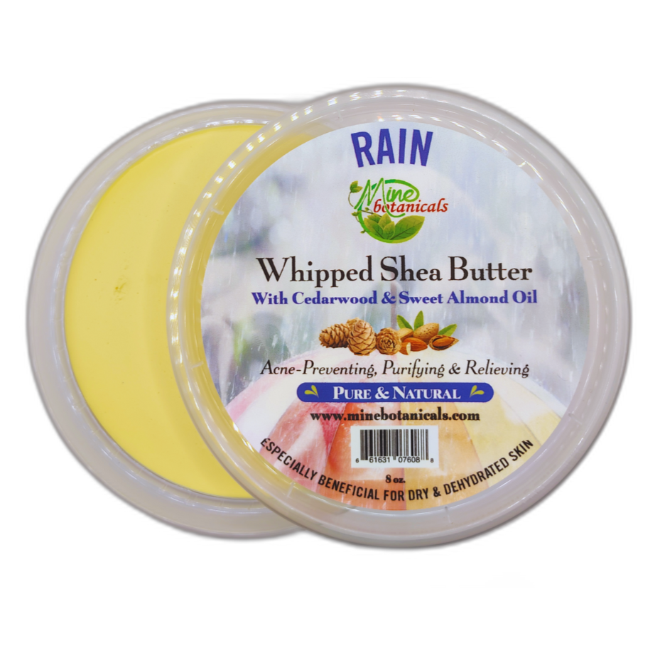 Promotional Rain Whipped Shea Butter with Cedarwood & Sweet Almond Oil 8oz