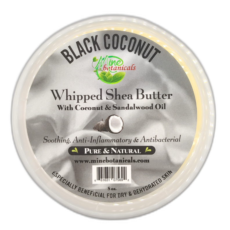 Promotional Black Coconut Whipped Shea Butter with Coconut & Sandalwood Oil 8oz