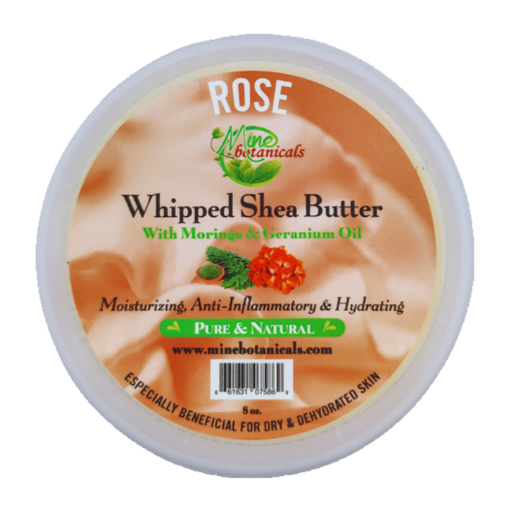 Promotional Rose Whipped Shea Butter with Moringa & Geranium Oil 8oz