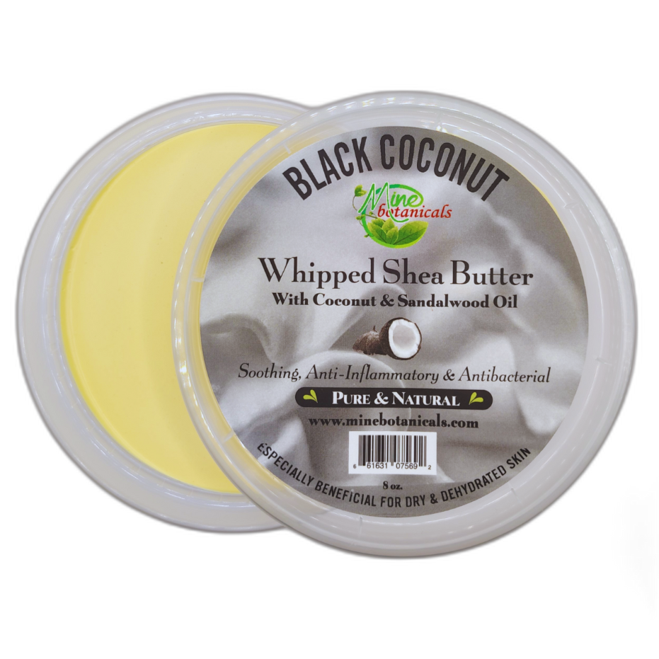 Promotional Black Coconut Whipped Shea Butter with Coconut & Sandalwood Oil 8oz