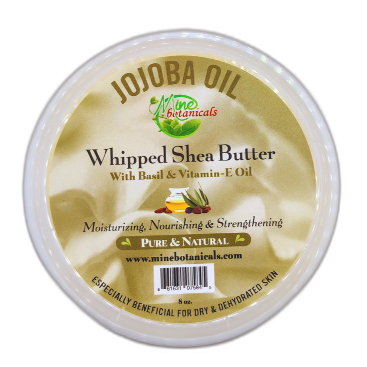 Promotional Jojoba Oil Whipped Shea Butter with Basil & Vitamin-E Oil 8oz
