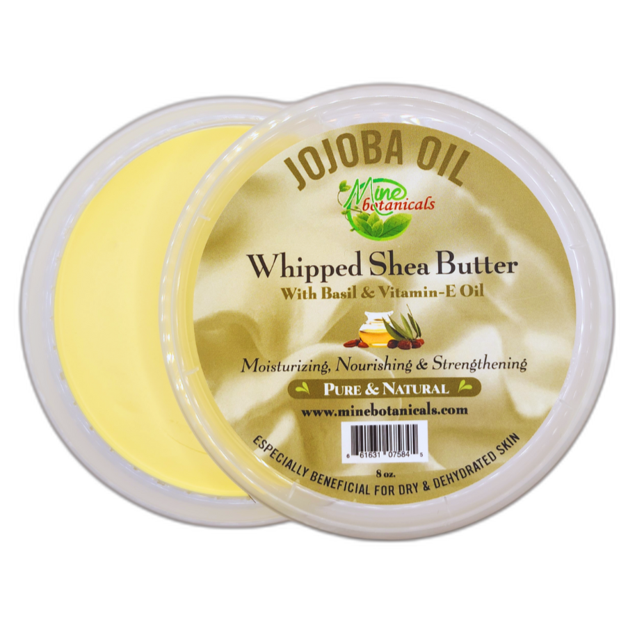 Promotional Jojoba Oil Whipped Shea Butter with Basil & Vitamin-E Oil 8oz