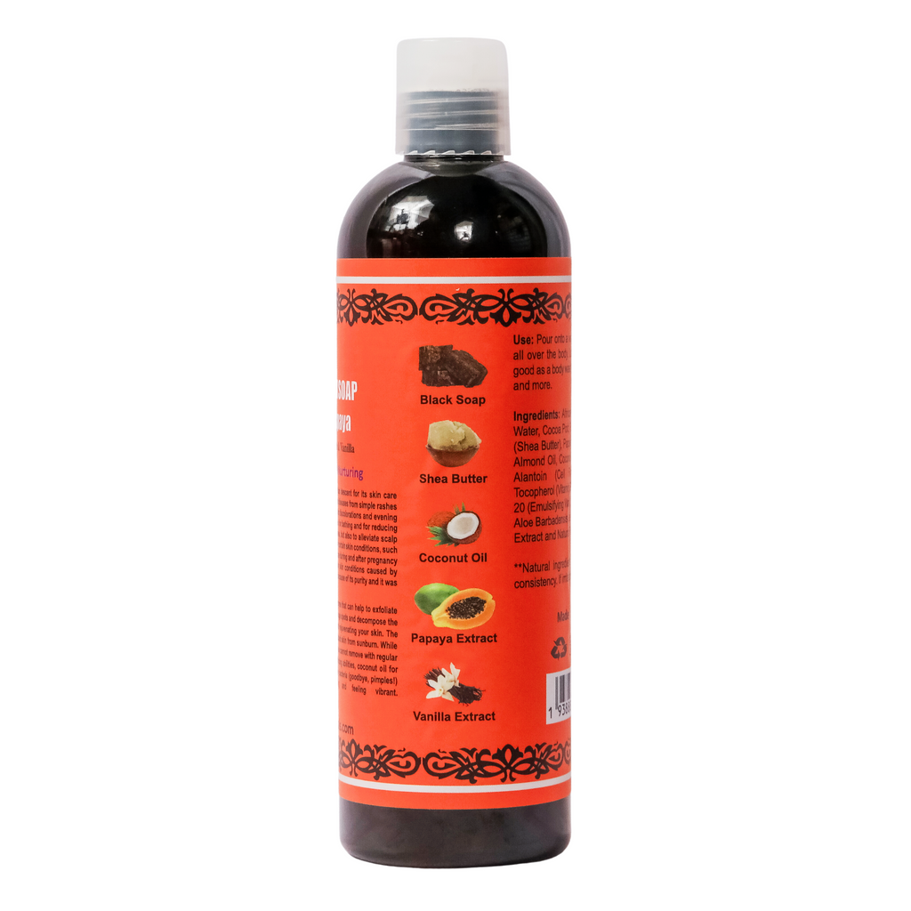 African Black Soap With Coconut & Papaya